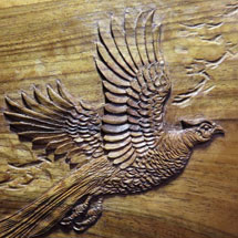 Carved pheasant by Paul Mowbray
