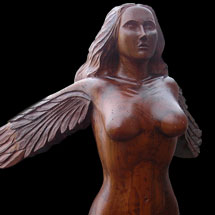 Carved Teak Ship Figurehead