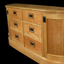 Cherry and ebony cabinet by Paul Mowbray
