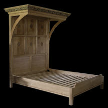 Robert Lorimer oak bed by Paul Mowbray